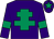 Purple, emerald green cross of lorraine, armlets and star on cap (Ladies And The Tramps)