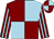 Maroon and light blue (quartered), striped sleeves (Mr Mark Goldstein & Mrs Wendy Jenkins)