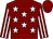 Maroon, white stars, striped sleeves, maroon cap (Mohammed Hamad Khalifa Al-Attiyah)