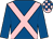 Royal blue, pink cross sashes, pink & royal blue check cap (Martin McManus)