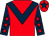 Red, dark blue chevron, dark blue sleeves, red stars, red cap, dark blue star (Edward McHugh)