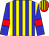 Blue, yellow stripes, blue sleeves, red armbands, red and yellow striped cap (Marimba Racing (nom: Lesley Williams))