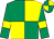 Emerald green and yellow (quartered), emerald green sleeves, yellow armlets (Mr A Stott & Mr E Brook)