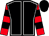 Black, white seams, red and black hooped sleeves, black cap (Mph Racing Scarborough Fair)