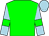 green, green bars on light blue sleeves, light blue cap (Hat Creek Racing)
