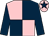 Dark blue & pink quartered, dark blue sleeves, pink cap, dark blue star (No Strangers Syndicate)