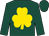 Mint green, gold shamrock, mint green cap (Mary Chamberlain)