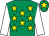 Emerald green, yellow stars, white sleeves, emerald green cap, yellow star (Kieran Yates)