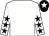 White, black stars on sleeves, black cap, white star (Howya Horse Syndicate)