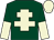 Dark green, beige cross of lorraine, halved sleeves, beige cap (Mr G McCarthy)