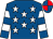 Royal blue, white stars, hooped sleeves, royal blue and red quartered cap (Always Hopeful Partnership)