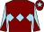 Maroon, light blue triple diamond, diabolo on sleeves, light blue star on cap (Darraugh's Choice Syndicate)