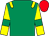 EMERALD GREEN, YELLOW epaulets, YELLOW sleeves, EMERALD GREEN armlets, RED cap (Mr M J Yarrow)
