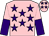 Pink, purple stars, halved sleeves and stars on cap (Mark Goggin & Adrian Theodore)