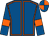 Royal blue, orange seams and armlets, quartered cap (The Long Furlong)