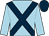 Light blue, dark blue cross belts, dark blue cap (Blue Peter Racing 15)
