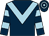 Dark blue, light blue chevron, hooped sleeves and cap (Mr P S McNally)
