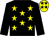 Black, yellow stars, black sleeves, yellow cap, black stars (James Donlon)
