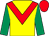 Yellow, red chevron, emerald green sleeves, red cap (Peter K L Chu)