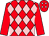 Red & pink diamonds, red sleeves, pink diamonds on cap (The Starlets Partnership)