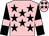 Pink, black stars, black sleeves, pink armlets (Mr D Smith (Saul))