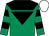 Emerald green, black inverted triangle and yoke, hooped sleeves, White cap (The Ever Hopefuls)