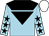 Light blue, black inverted triangle and yoke, black stars on sleeves, white cap (The Fitzrovians)
