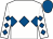 White, royal blue triple diamond, diamonds on sleeves, royal blue cap (David & Elaine Long)