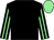 Black, light green striped sleeves, light green cap (Mr N Zayani)