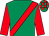 Emerald green, red sash & sleeves, check cap (J P O'Sullivan)