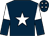 Dark blue, white star, halved sleeves, dark blue cap, white stars (Thomas McDonald)