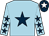 Light blue, dark blue star, dark blue stars on sleeves, dark blue cap, white star (Ms Melanie Marnane)