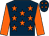 Dark blue, orange stars, sleeves and stars on cap (Russell Jones & David Lowe)