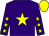 Purple, yellow star, yellow stars on sleeves, yellow cap (David Richard Barry)