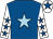 Royal blue, light blue star, white sleeves, royal blue stars, white cap, royal blue star (Supreme Horse Racing Club & Michael Songer)