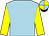 Light blue, yellow sleeves, quartered cap (Mrs Margaret Slattery)