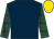 Dark blue, tartan sleeves, gold cap (John Turner)