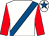 White, royal blue sash, red sleeves, white cap, royal blue star (The Highlife Racing Club)