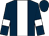 Dark blue, white stripe and armlets (Mr Eddie Carswell)