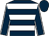 Dark blue, white hoops, white seams on sleeves, dark blue cap (Fager Stables)
