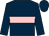 Dark blue, pink hoop, dark blue sleeves, dark blue cap (Ms Amanda Finn)