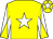 Yellow, white star, white and yellow diabolo on sleeves, yellow cap, white star (Rita's Racing)