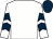 White, dark blue chevrons on sleeves, dark blue cap (Mrs S Hibbert And Mrs R Carr)