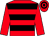 Red, black hoops, red sleeves (Mr S A T Quinn)