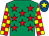 Emerald green, red stars, red and yellow check sleeves, royal blue cap, yellow star (Bigmores Racing Partnership)
