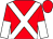 Red, white cross belts, halved sleeves (Mr N Pickett)