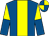 Royal blue, yellow stripe, yellow and royal blue halved sleeves, royal blue and yellow quartered cap (Mr R R D Saunders)