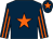 Dark blue, orange star, striped sleeves and star on cap (Hart Inn I)