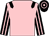 Pink, black epaulets, black and pink striped sleeves, hooped cap (Sir Ian Good & Mr C Anderson)