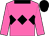 Hot pink, black diamond hoop and collar, black diamond hoop on sleeves, black cap (West, Gary And Mary)